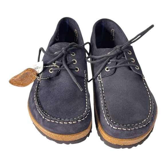 Birkenstock Shoes - Birkenstock Edson Suede Leather Shoes - Night Blue - EU 42 / US 11-11.5